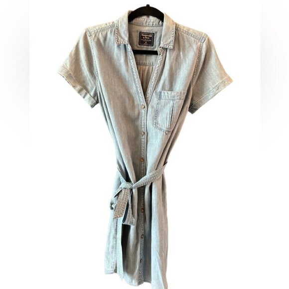 Abercrombie & Fitch Light Blue Denim Dress - Picture 1 of 6
